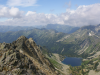 Pohľad na Temnosmrečianske plesá