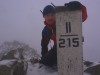 Hrubý štít (Szpiglasowy Wierch) 2172 m v hmle, vetri a zime