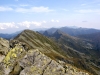 Pohľad z Baníkova na Západné a Vysoké Tatry.